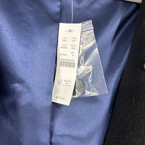 J.Crew Villa coat in Italian stadium-cloth Black Size 4 NWT $385 - Picture 7 of 8